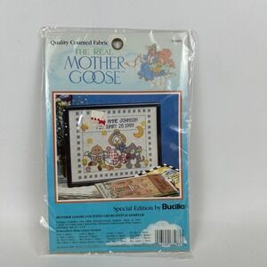 Bucilla Special Edition 63483 The Real Mother Goose Counted Cross Stitch Sampler